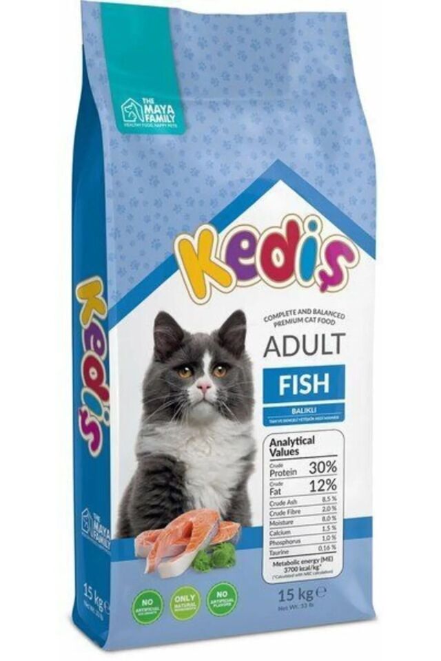 Yetişkin Kedi Maması Balıklı 15 KG