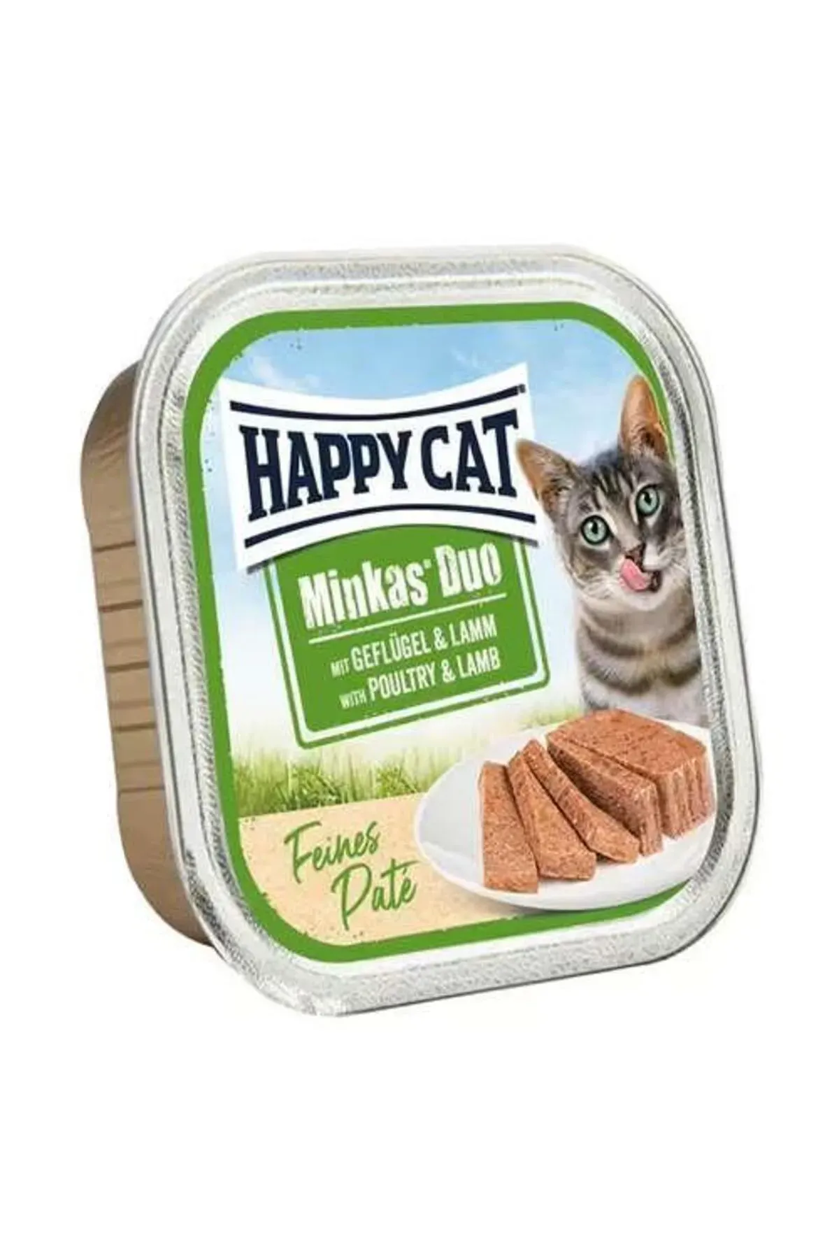 Happy Cat Minkas Duo Tavuk ve Kuzu Etli Yetişkin Kedi Konservesi 100gr