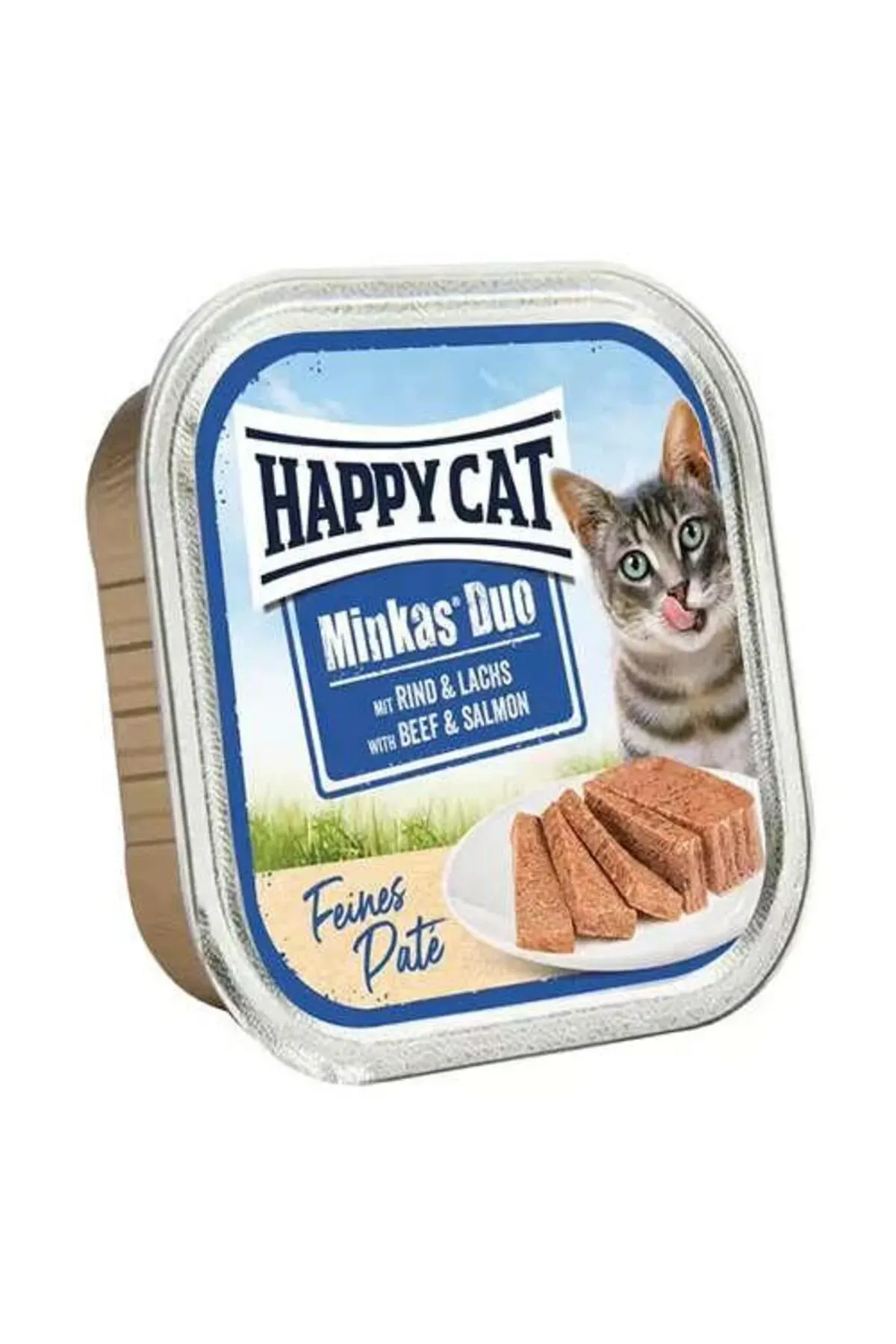 Happy Cat Minkas Duo Somon ve Sığır Etli Yetişkin Kedi Konservesi 100gr